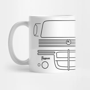 Classic 1960s-1970s Pegaso 1065 lorry black outline graphic Mug